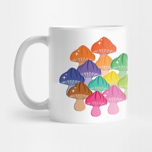 Mushroom mix in colourful Rainbow colors Mug